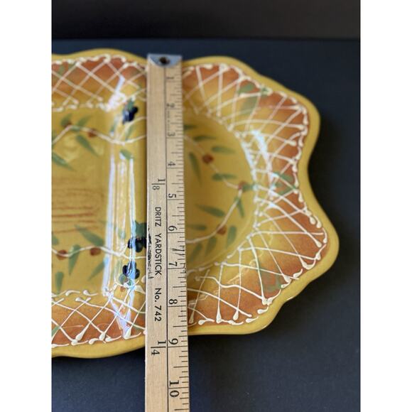 Douche Provence Cedre Rouge 3 Section Relish Dish Tuscan Cottagecore Farmhouse - Picture 3 of 6